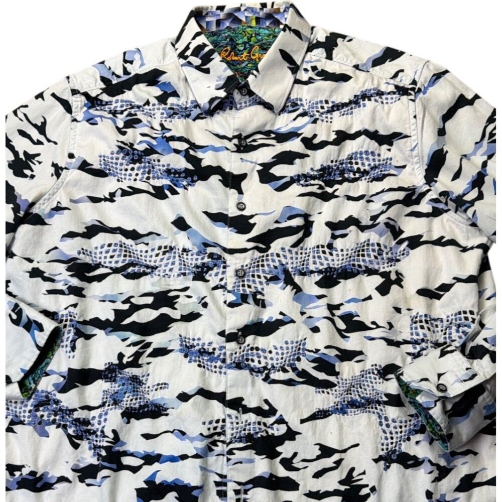 Robert Graham Mens Long Sleeve Button-Up Shirt 2XL Multicolor Abstract Pattern - Picture 2 of 9